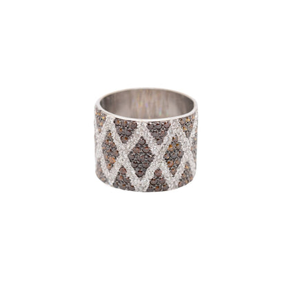 Argyle Burnt Orange and White Diamond Cigar Band