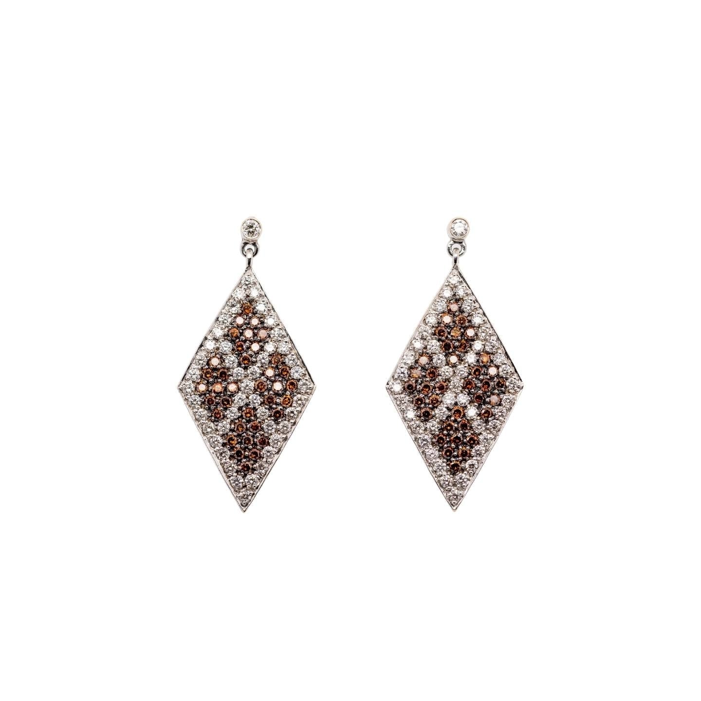Argyle Burnt Orange Diamond Earrings