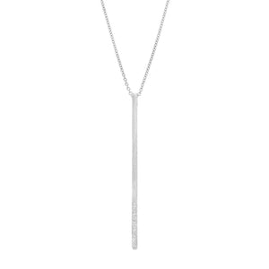 Dunes White Diamond Bar Necklace