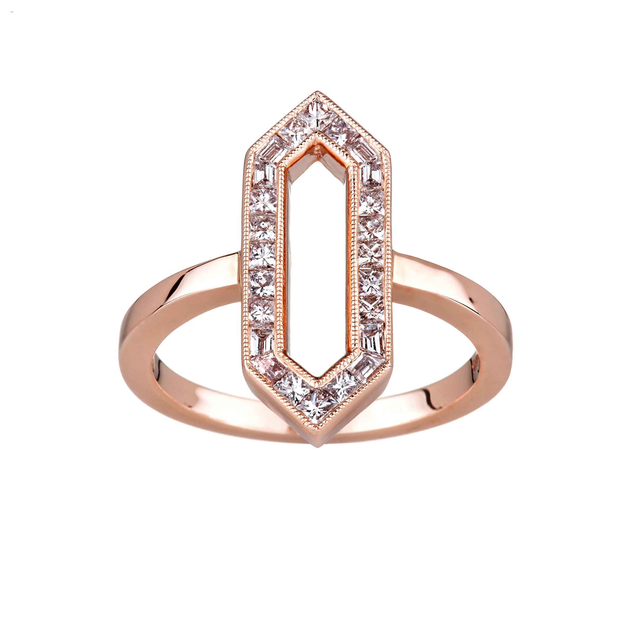 Kerri Princess Cut Diamond Rose Gold Ring