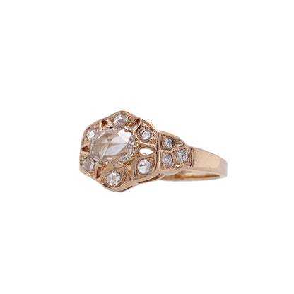 Polly Rose and Old Mine Cut Diamond Ring