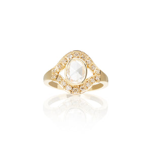 Chandra Oval Rose Cut Diamond Ring