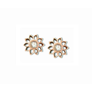 Sunflower White Diamond Earrings