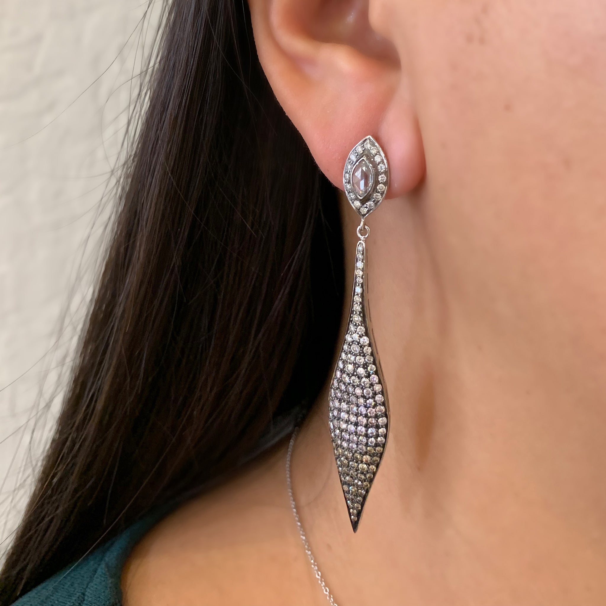 Ombre Color Diamond Earrings