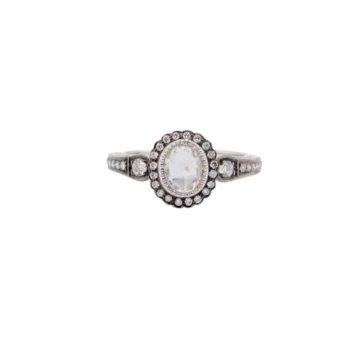 True Romance Oval Rose Cut Diamond Ring