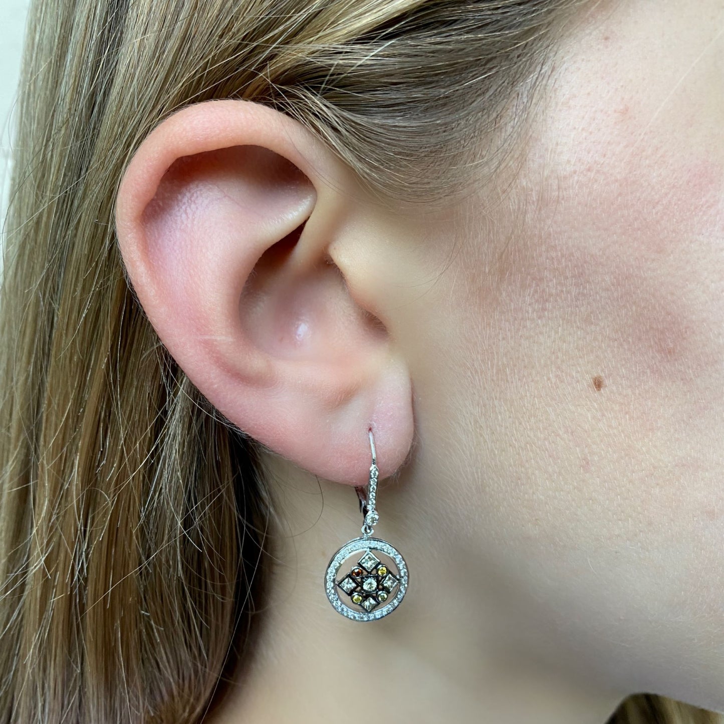 Art Deco Diamond Drop Earrings