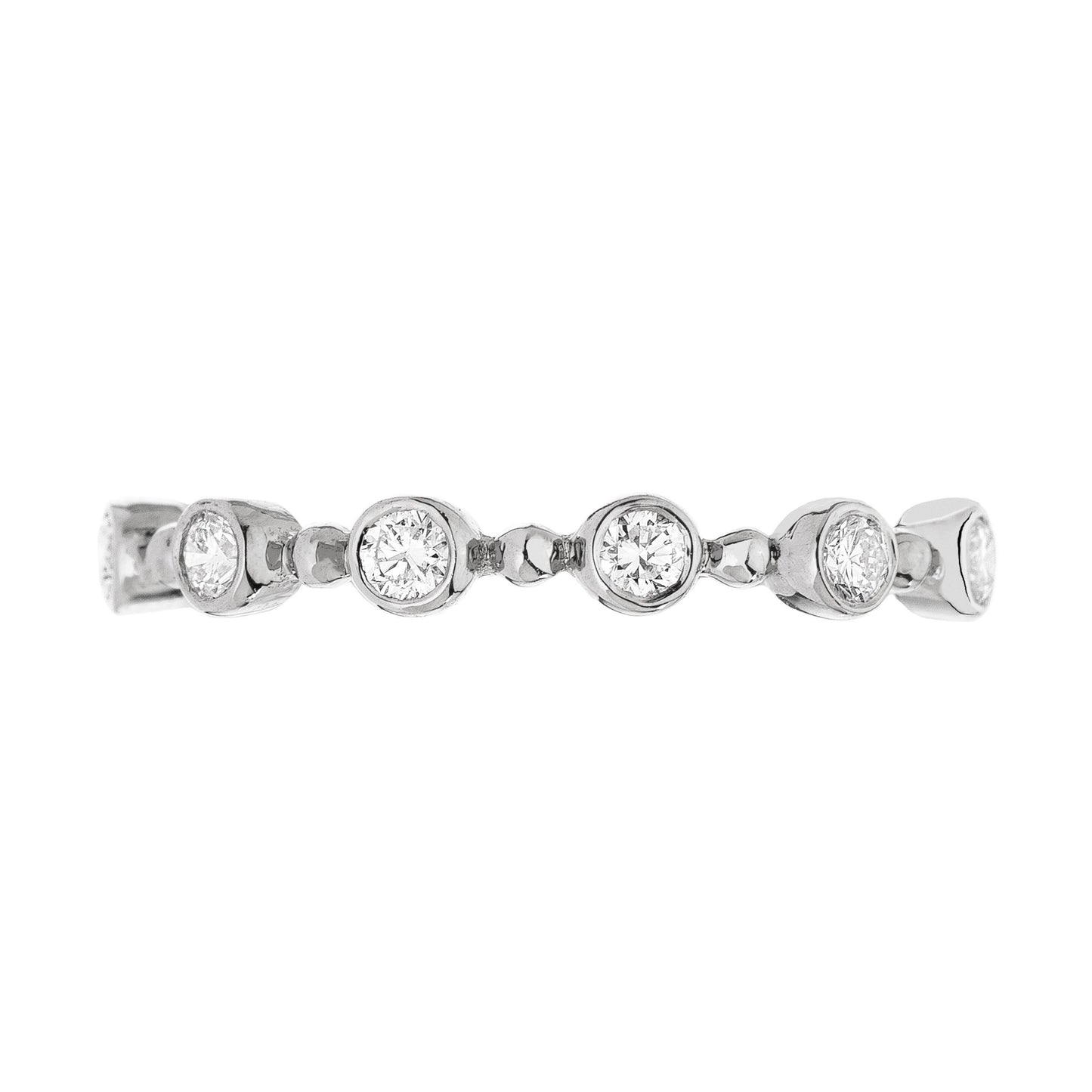 Petit Bubble White Diamond Band