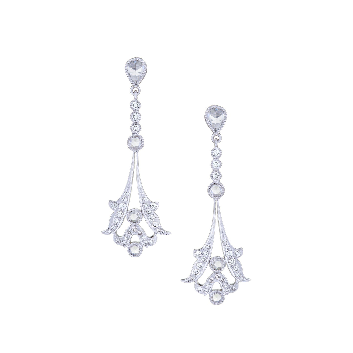 Heritage Rose Cut Diamond Earrings