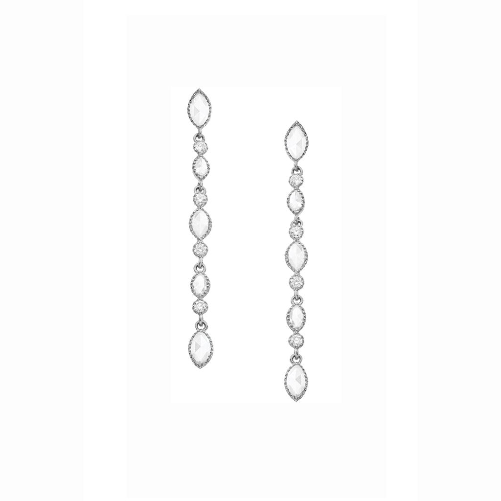 Amara White Diamond Earrings