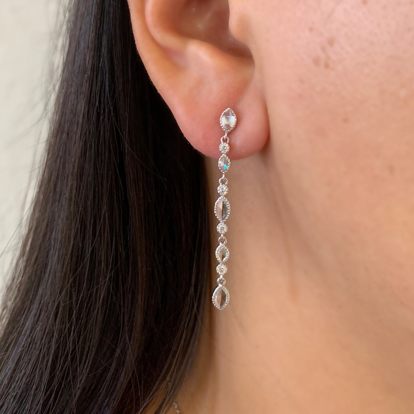 Amara White Diamond Earrings