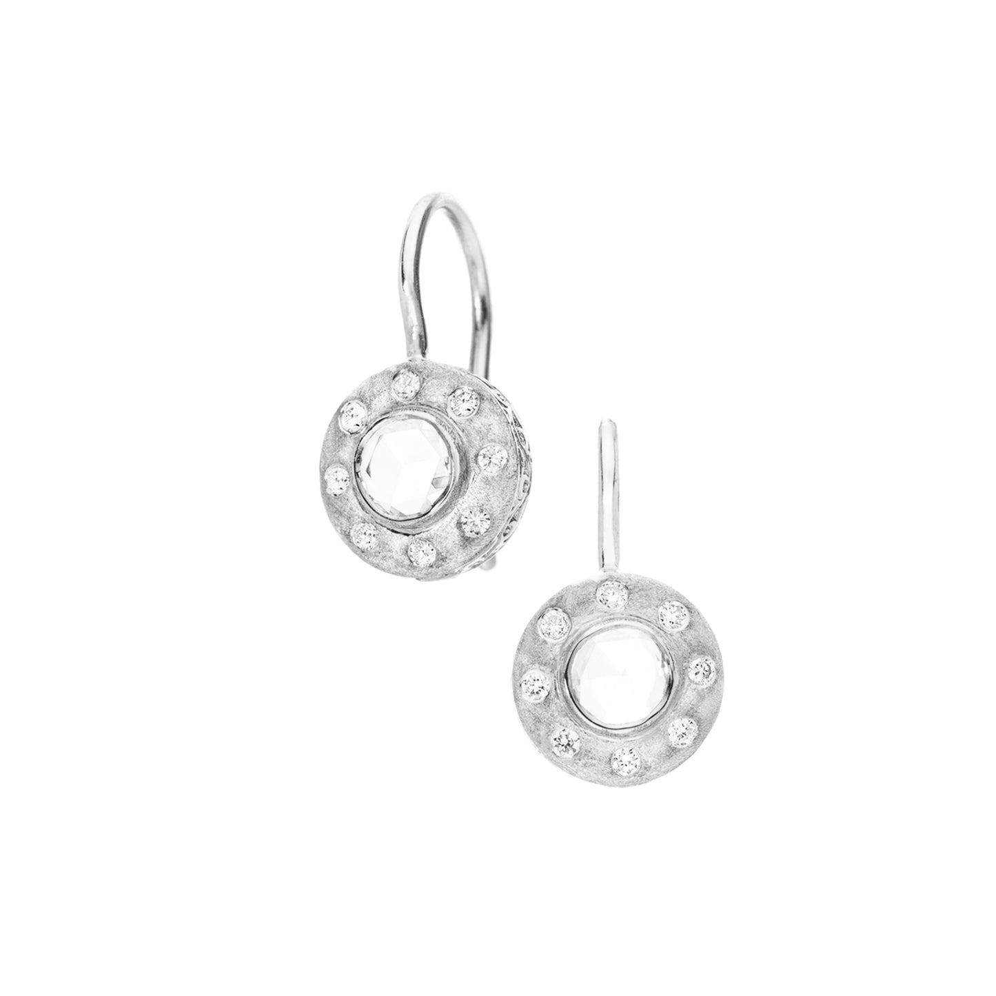 Dunes Classic White Diamond Drop Earrings