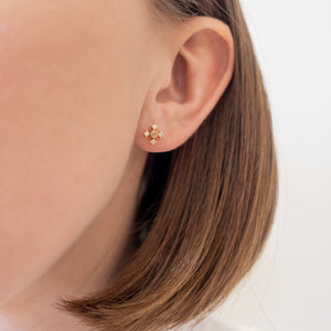 Arya Rose Cut Diamond Stud Earrings