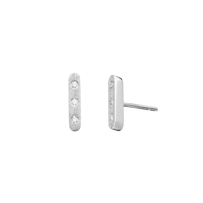 Dunes White Diamond Stud Earrings