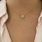 Rosetta Old Mine Cut Diamond Necklace