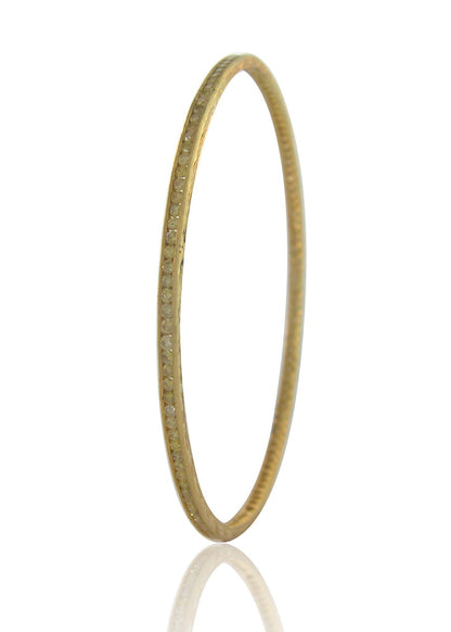 Channel Yellow Diamond Bangle