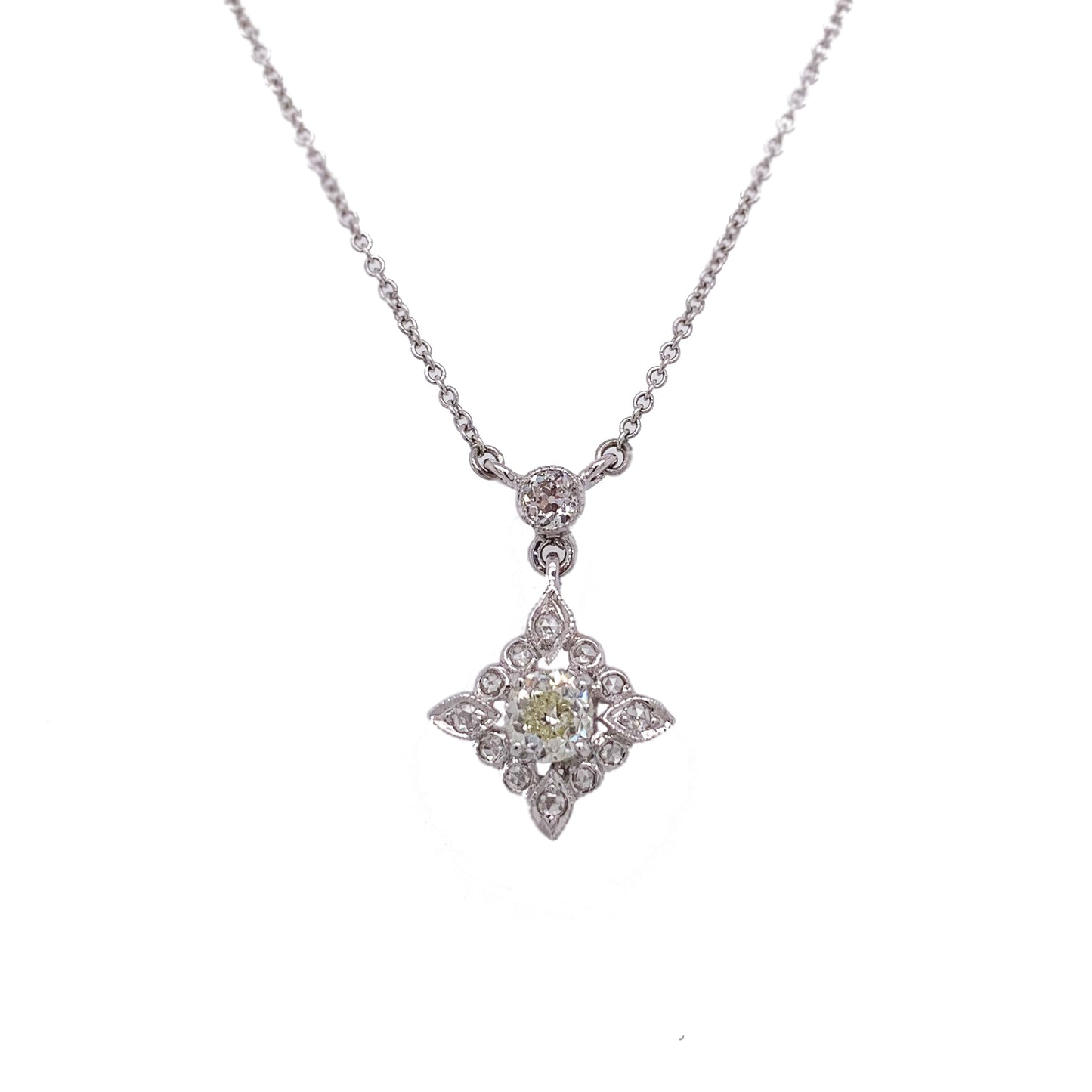 Old Mine Cut Vintage Necklace