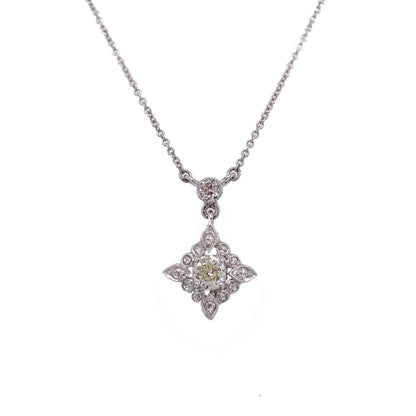 Old Mine Cut Vintage Necklace