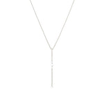 Cien 5 Stone Cluster White Diamond Linear Necklace