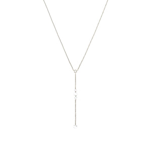 Cien 5 Stone White Diamond Linear Necklace
