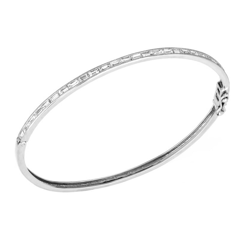 Silhouette White Diamond Bangle