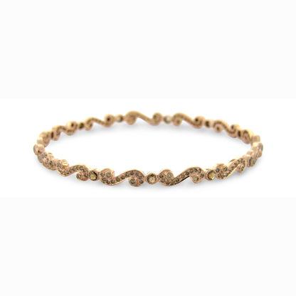 Scroll Champagne Diamond Bangle