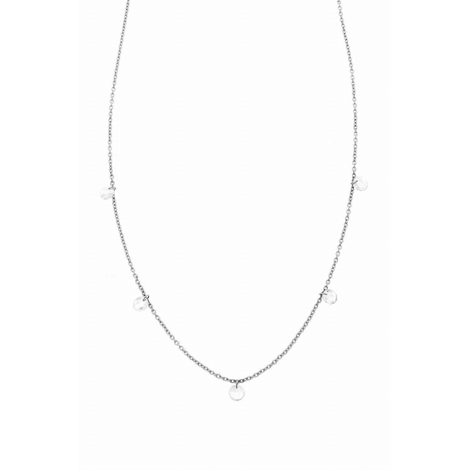 Cien 5 Stone Rose Cut Diamond Necklace