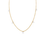 Cien 5 Stone White Diamond Drop Necklace
