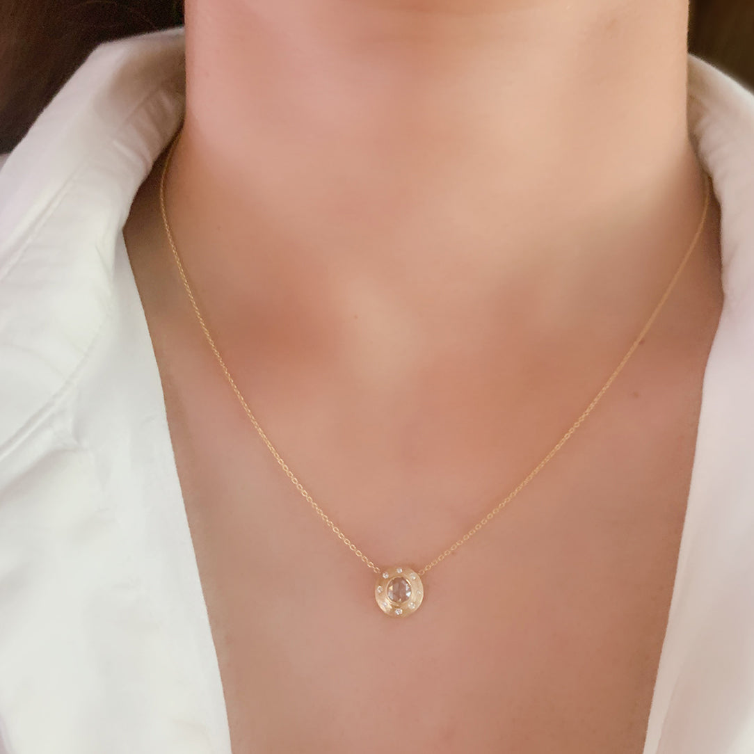 Dunes Classic Rose Cut Diamond Necklace