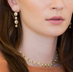Dunes Rose Cut Diamond Long Classic Earrings