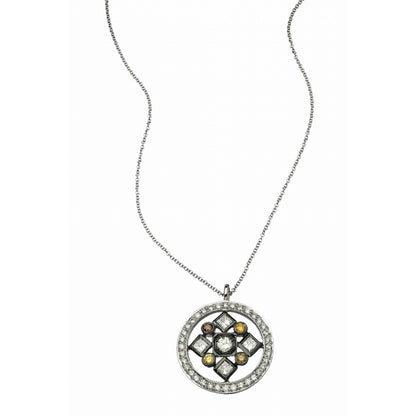 Art Deco Multi-Color Diamond Necklace