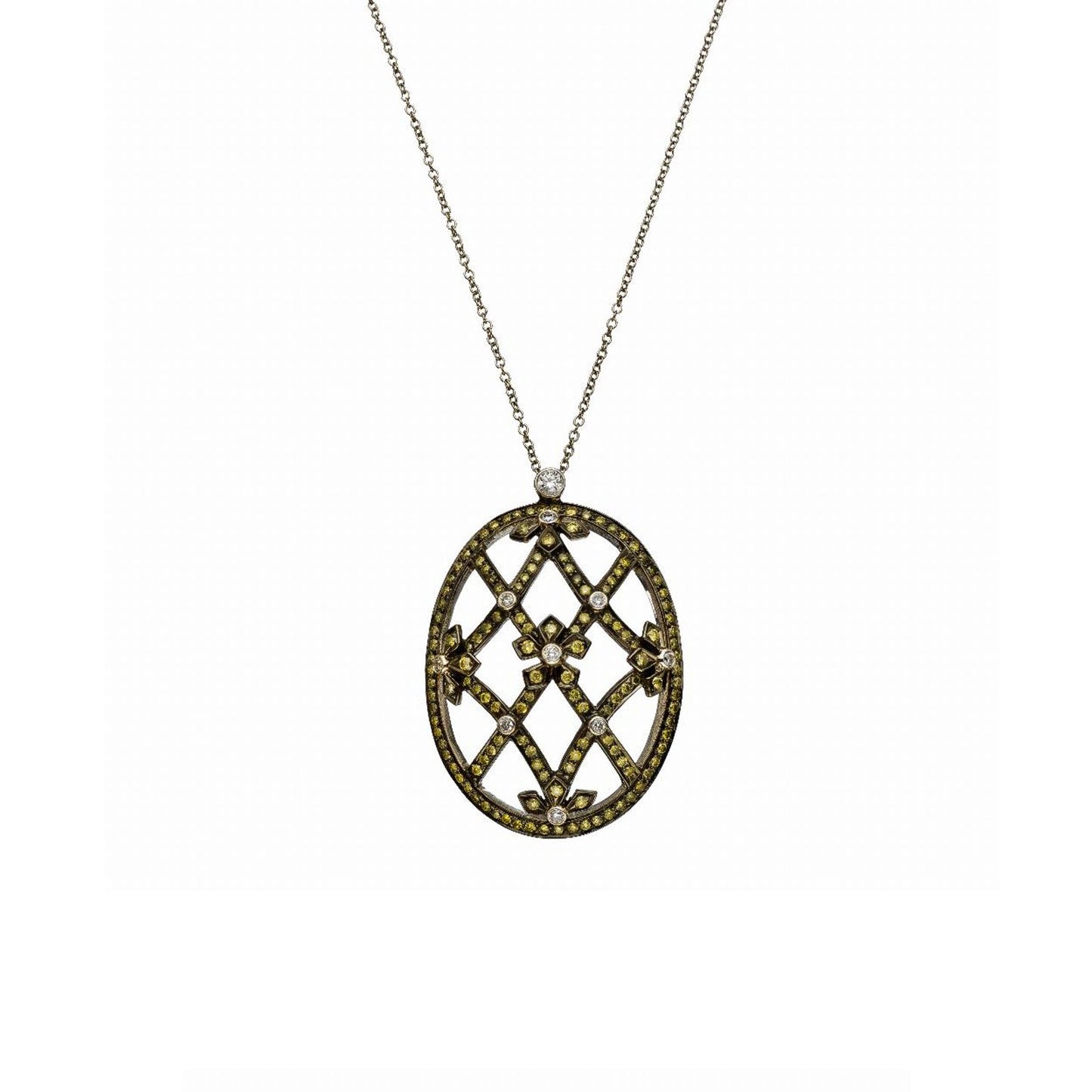 Enchanted Garden Green Diamond Necklace
