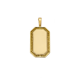 P.S. Large Yellow Gold Tag Charm