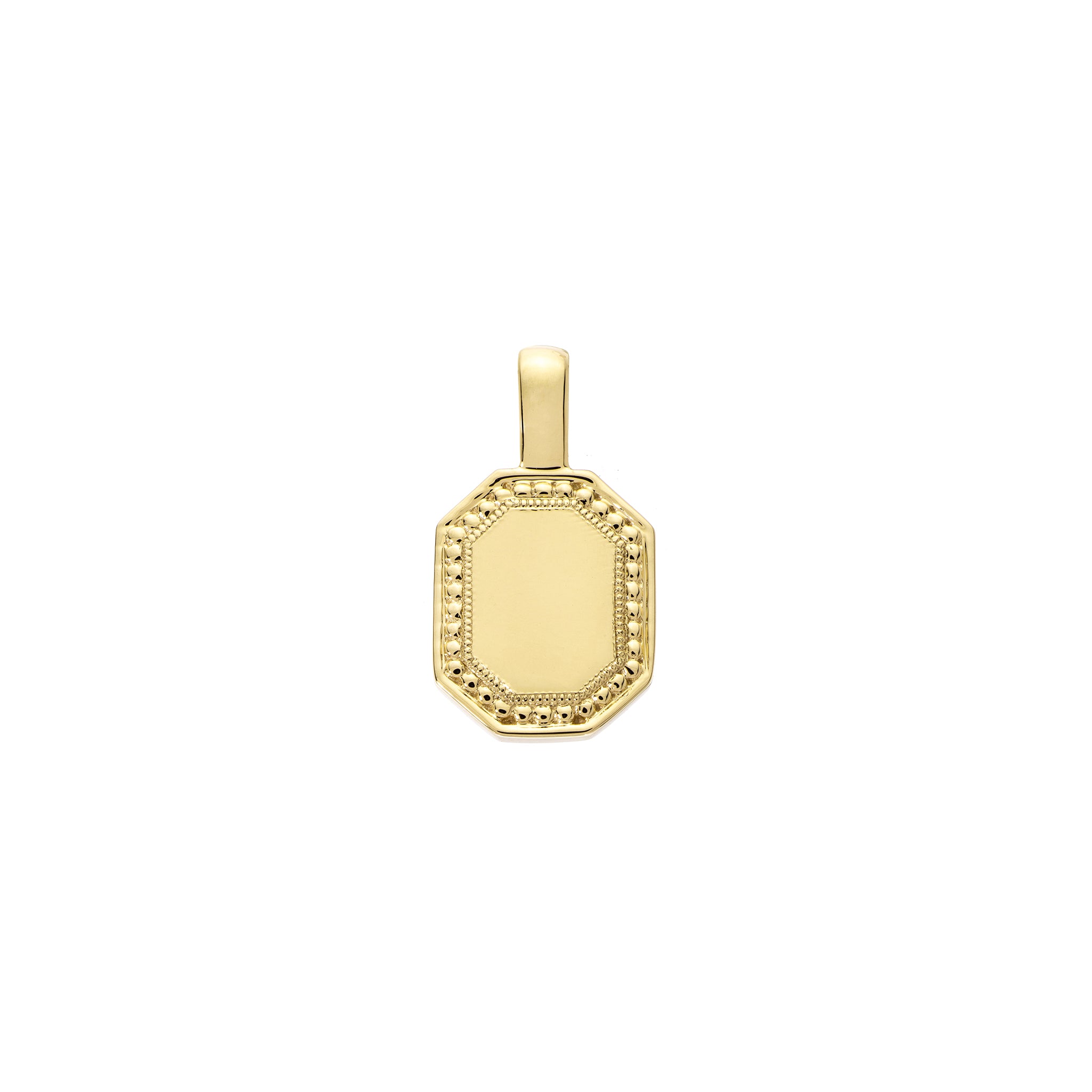 P.S. Small Yellow Gold Tag Charm