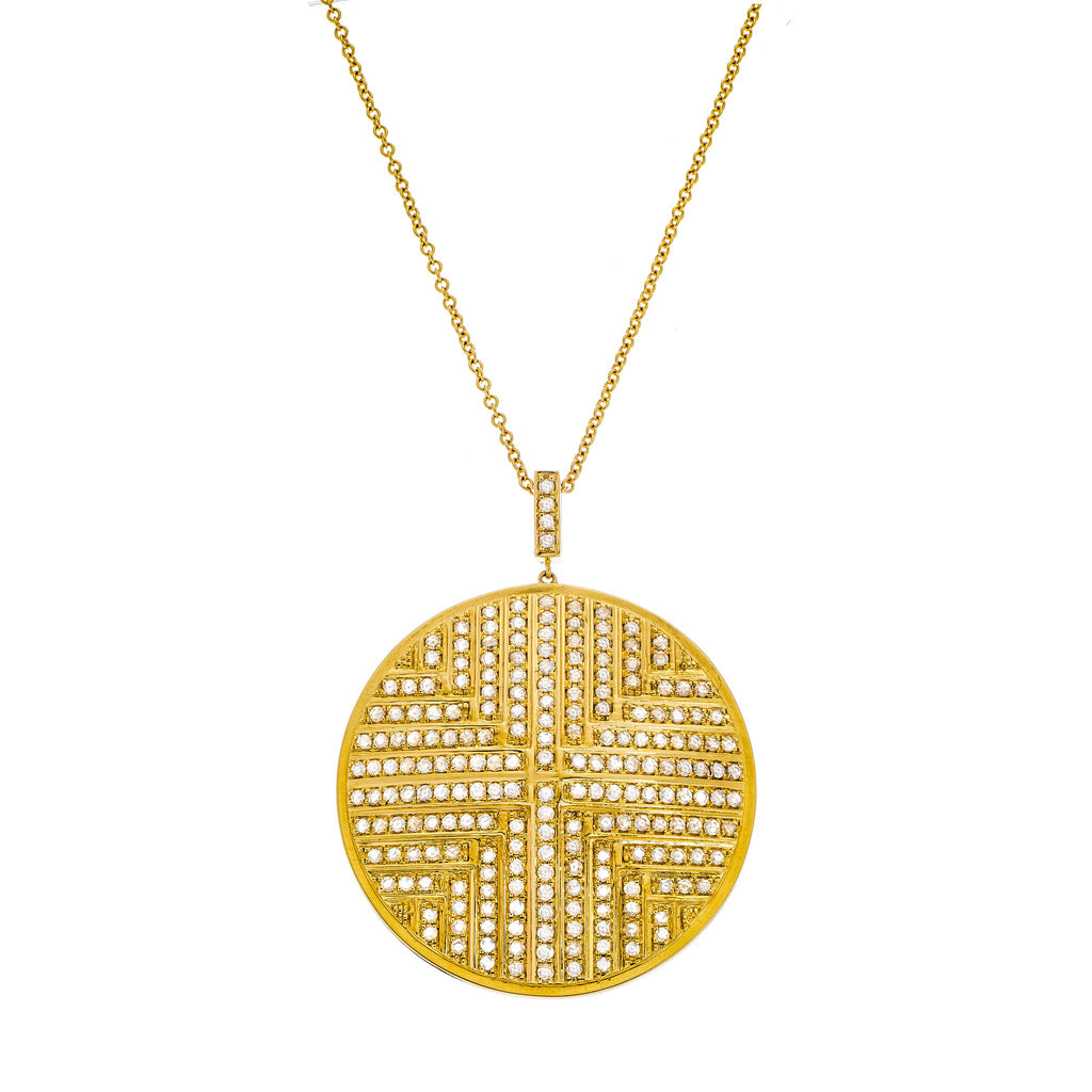 Stella Rose Cut Diamond Medallion Necklace
