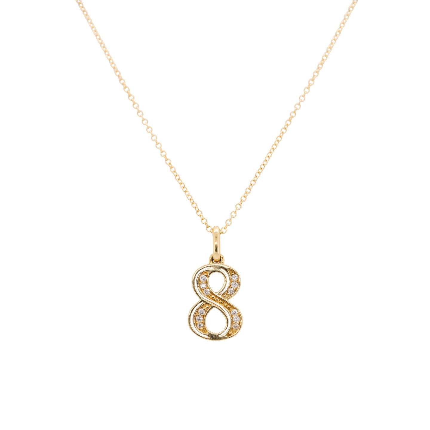 Number "8" Diamond Charm