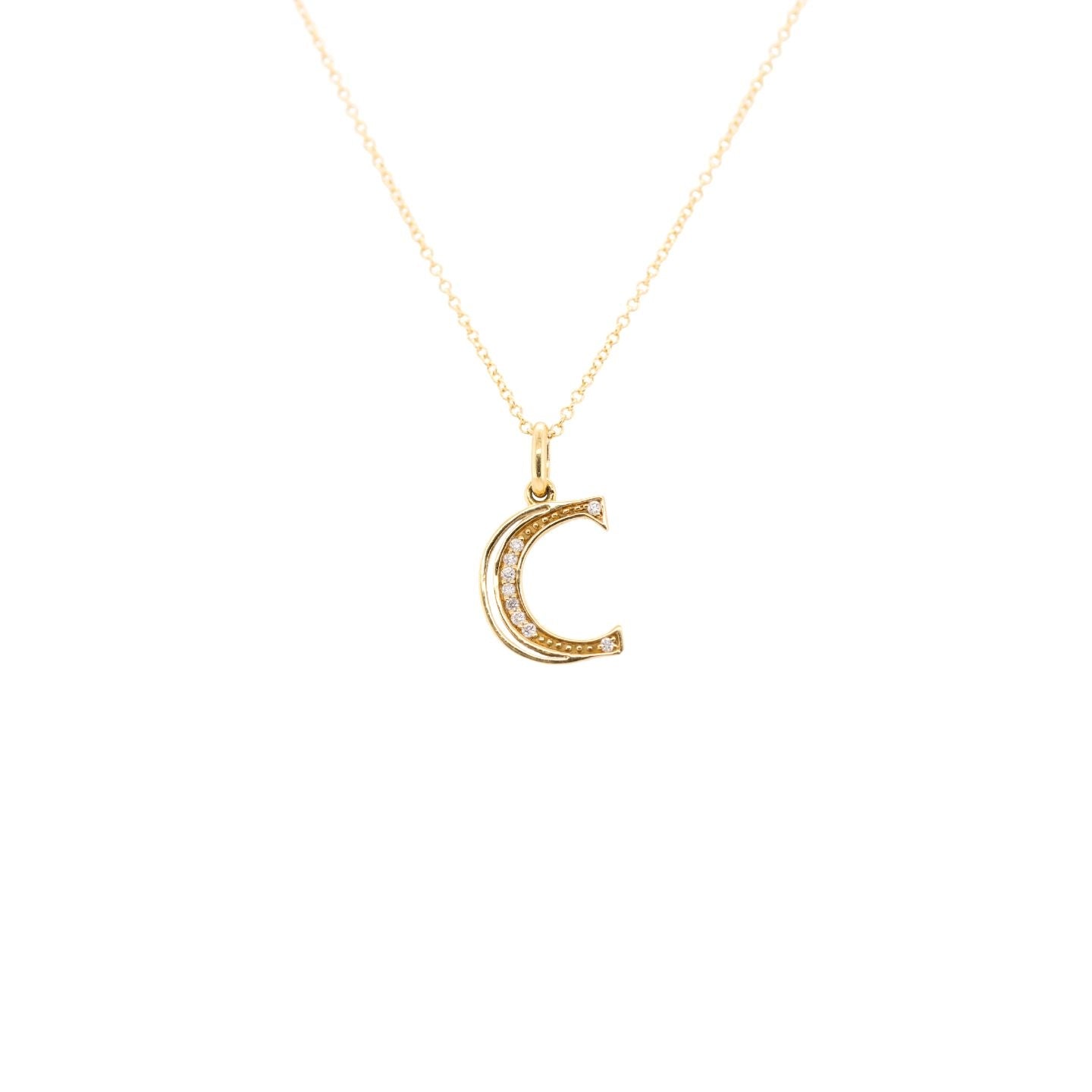 Initial "C" Diamond Charm
