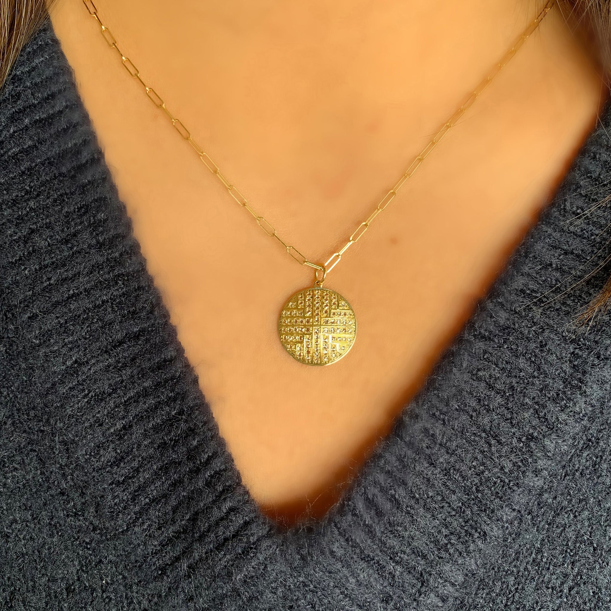 Small Stella Rose Cut Diamond Necklace