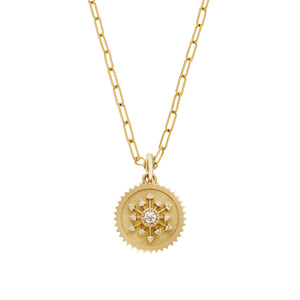 Leena Rose Cut Diamond Medallion Necklace